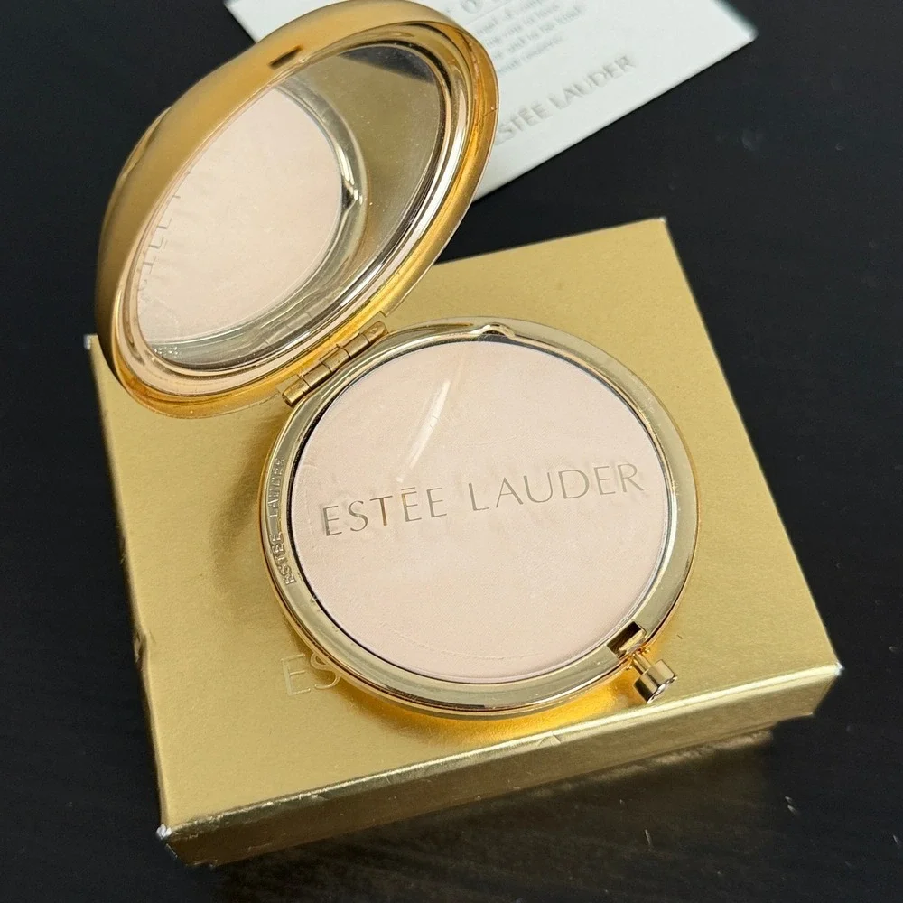 Estee Lauder October Angel Lucidity Translucent Pressed Powder Compact Gold